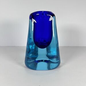 MCM Cobalt Blue Murano Glass Vase/candle Holder